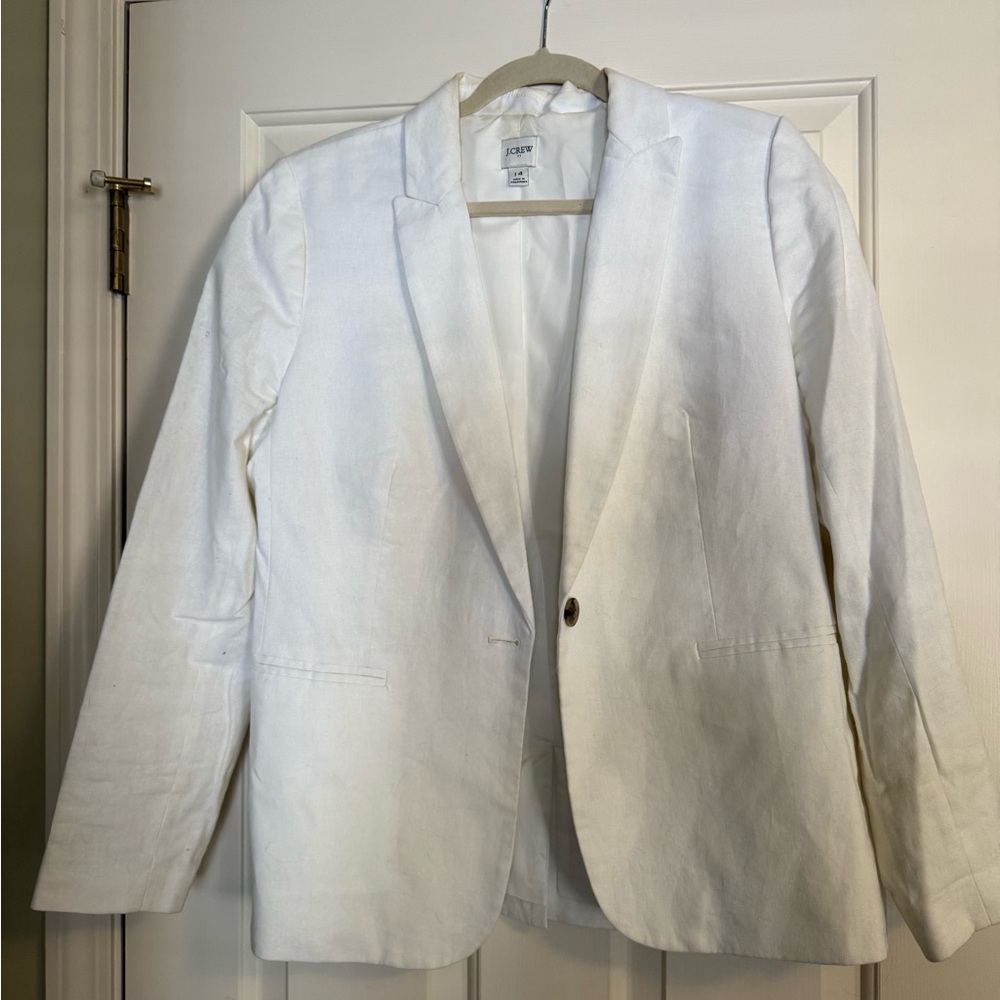 J. Crew Women's White Blazer